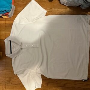 Men's White Performance Polo Shirt - Lightweight Short Sleeve